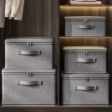 Foldable Storage Boxes with Lid for Clothes & Accessories
