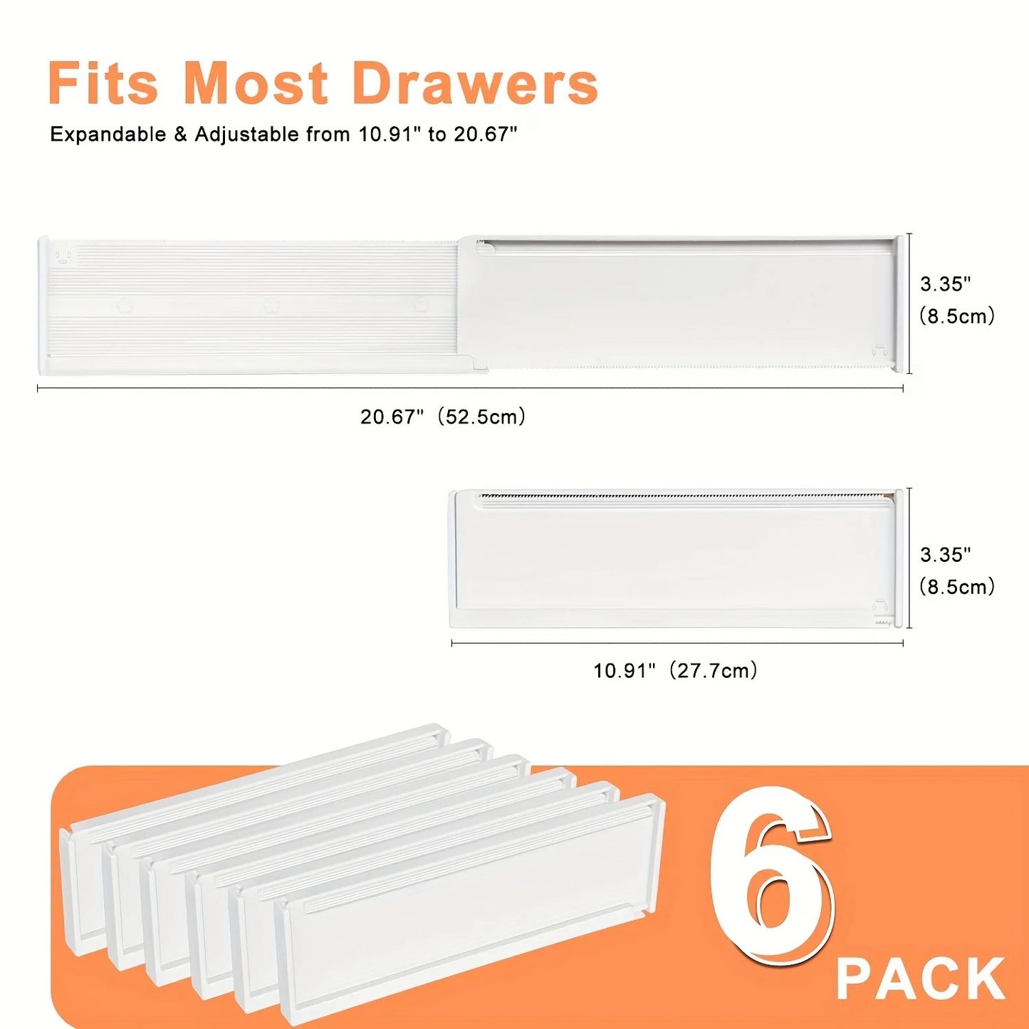 Adjustable Drawer Divider Organizer Set - Expandable Storage Separators for Kitchen & Wardrobe